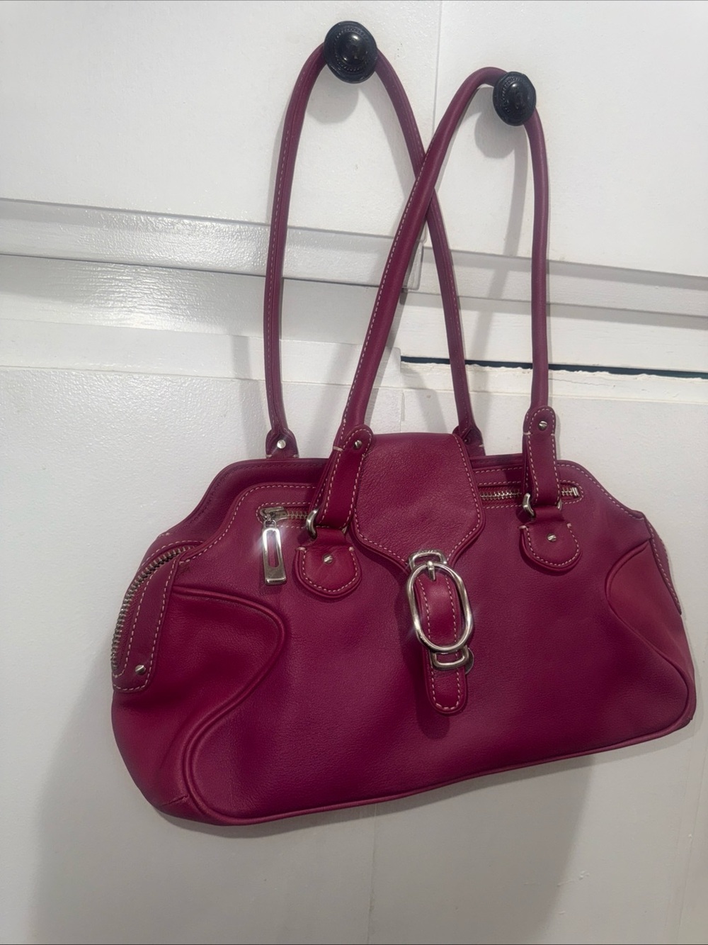 Cole Haan Magenta Leather Handbag